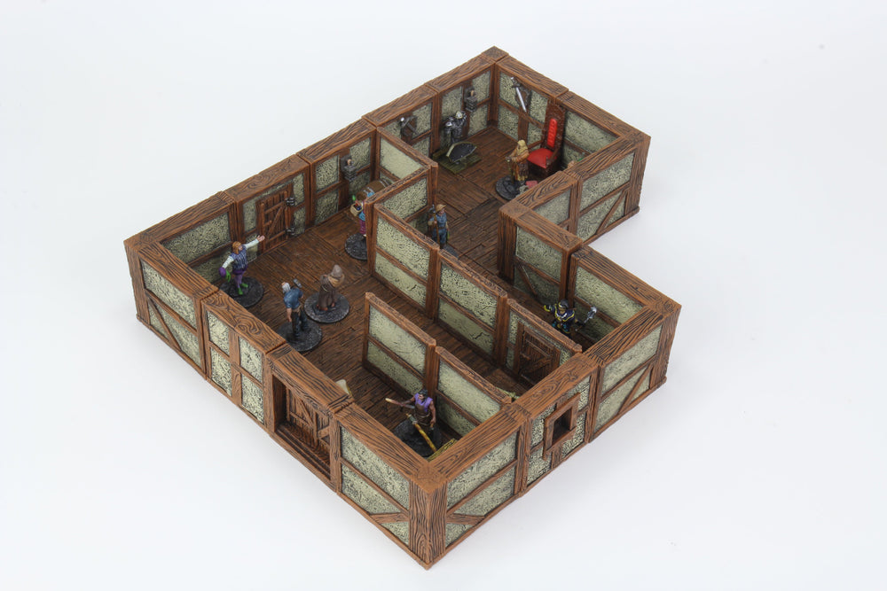 WarLock Tiles: Town & Village II - Full Height Plaster Walls Expansion (ONLINE ORDER ONLY)