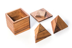 2 Pyramids In a Box - Wooden Brain Teaser Puzzle (Online Order Only)