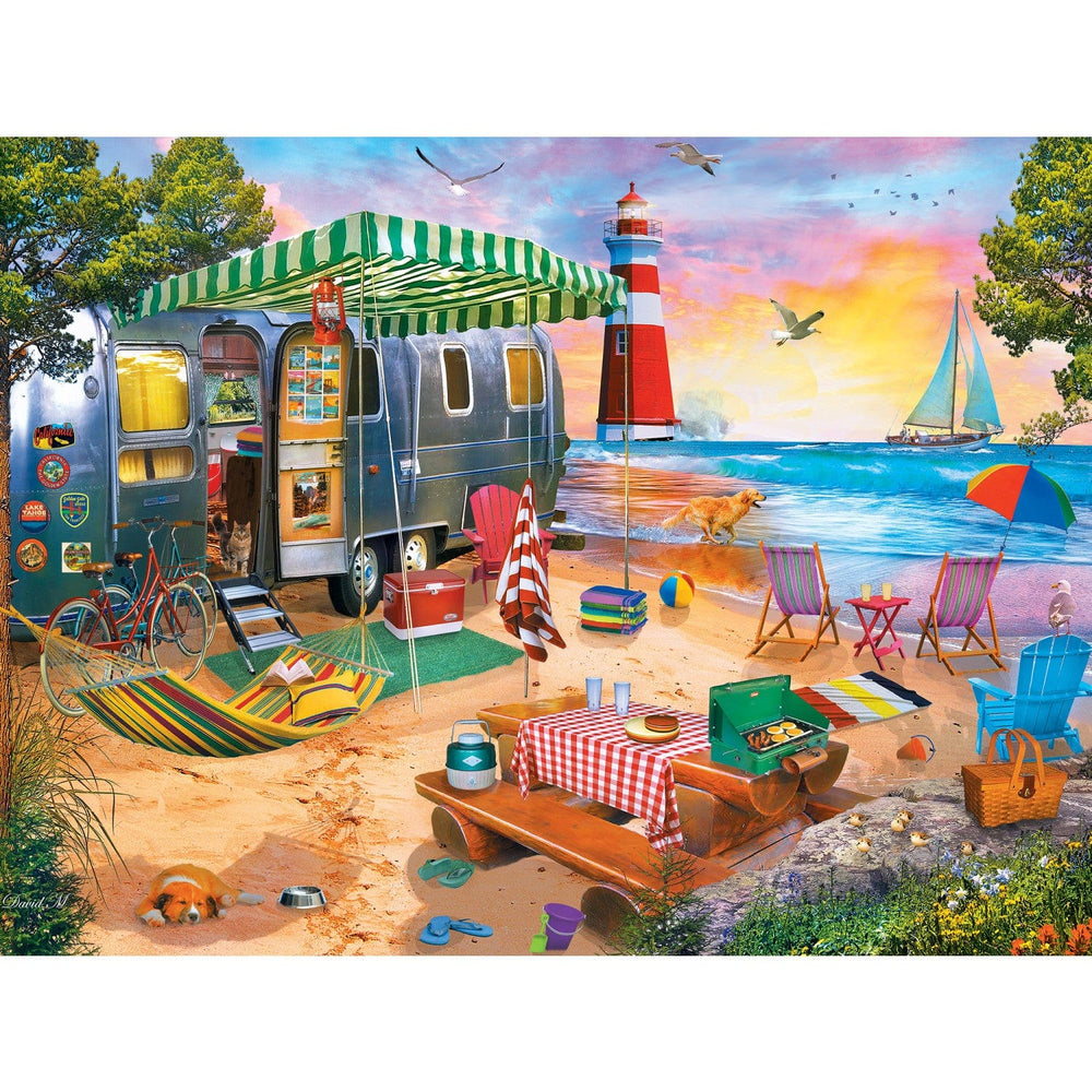 Campside - Oceanside Camping 300 Piece EZ Grip Jigsaw Puzzle (ONLINE ORDER ONLY)