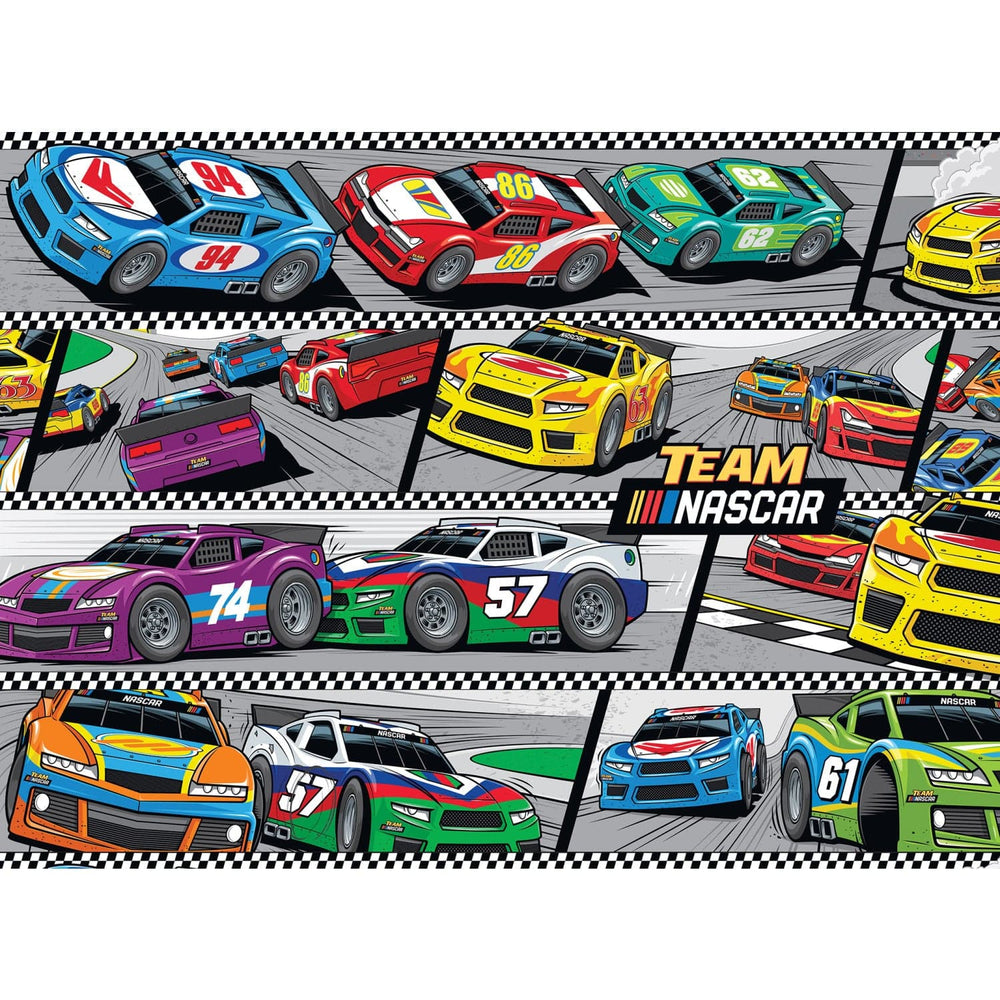 NASCAR - Chasing Checkers 100 Piece Jigsaw Puzzle (ONLINE ORDER ONLY)