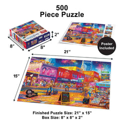 Travel Diary - Honky-Tonk Harmony 500 Piece Jigsaw Puzzle