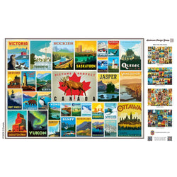 Vintage Posters - O Canada 1000 Piece Jigsaw Puzzle (ONLINE ORDER ONLY)