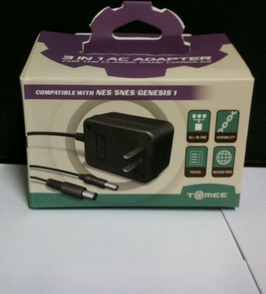 3-in-1 Genesis/ SNES/ NES Universal AC Adapter (Tomee) (Online Only)