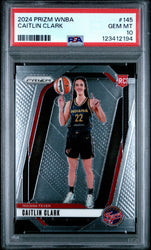 Graded 2024 Panini Prizm Caitlin Clark #145 Rookie RC Basketball Card PSA 10 Gem Mint (ONLINE ORDER ONLY)