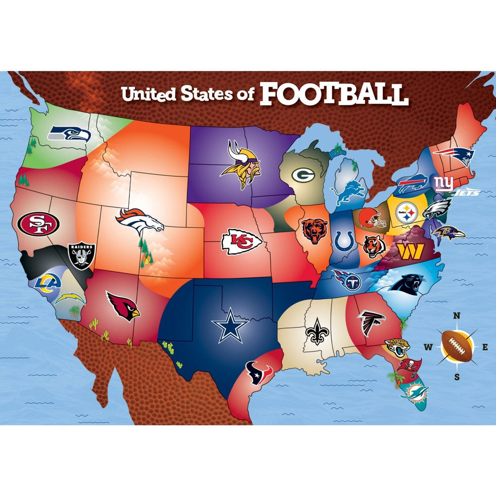NFL - League Map 500 Piece Jigsaw Puzzle (ONLINE ORDER ONLY)