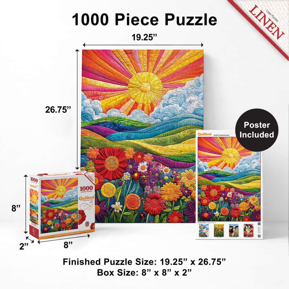 Quilted - The Blooming Horizon 1000 Piece Jigsaw Puzzle