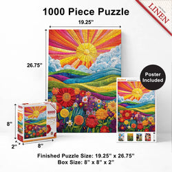 Quilted - The Blooming Horizon 1000 Piece Jigsaw Puzzle