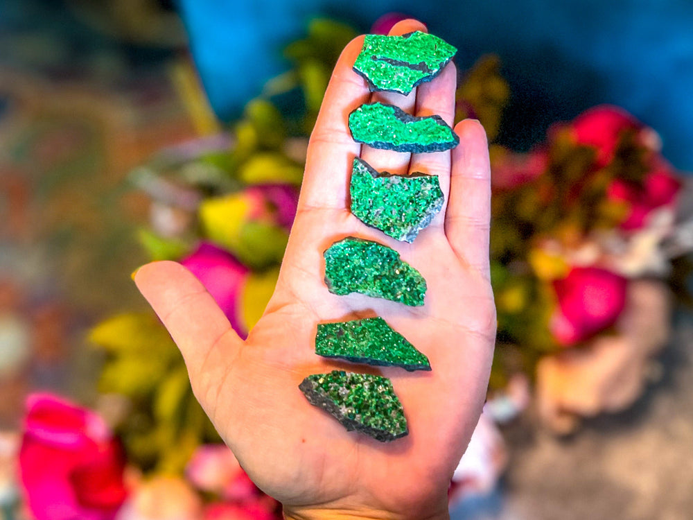 Uvarovite Garnet Specimens (ONLINE ORDER ONLY)