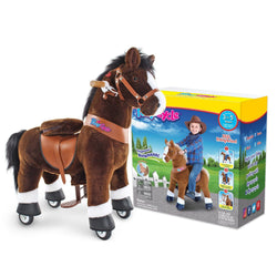 Model U Ride On Horse Toy Age 3-4 Chocolate (ONLINE ORDER ONLY)
