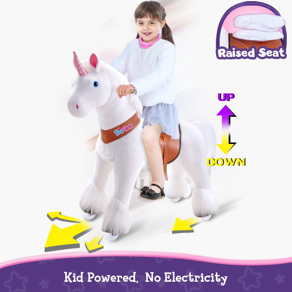 Model U Unicorn Riding Toy For Age 4-7 White (ONLINE ORDER ONLY)