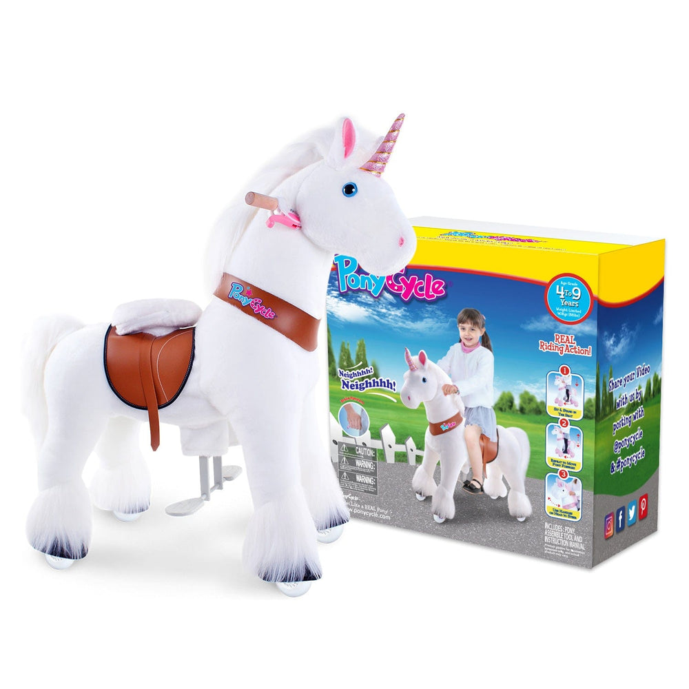Model U Unicorn Riding Toy For Age 4-7 White (ONLINE ORDER ONLY)