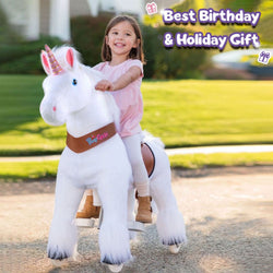 Model U Unicorn Riding Toy For Age 4-7 White (ONLINE ORDER ONLY)