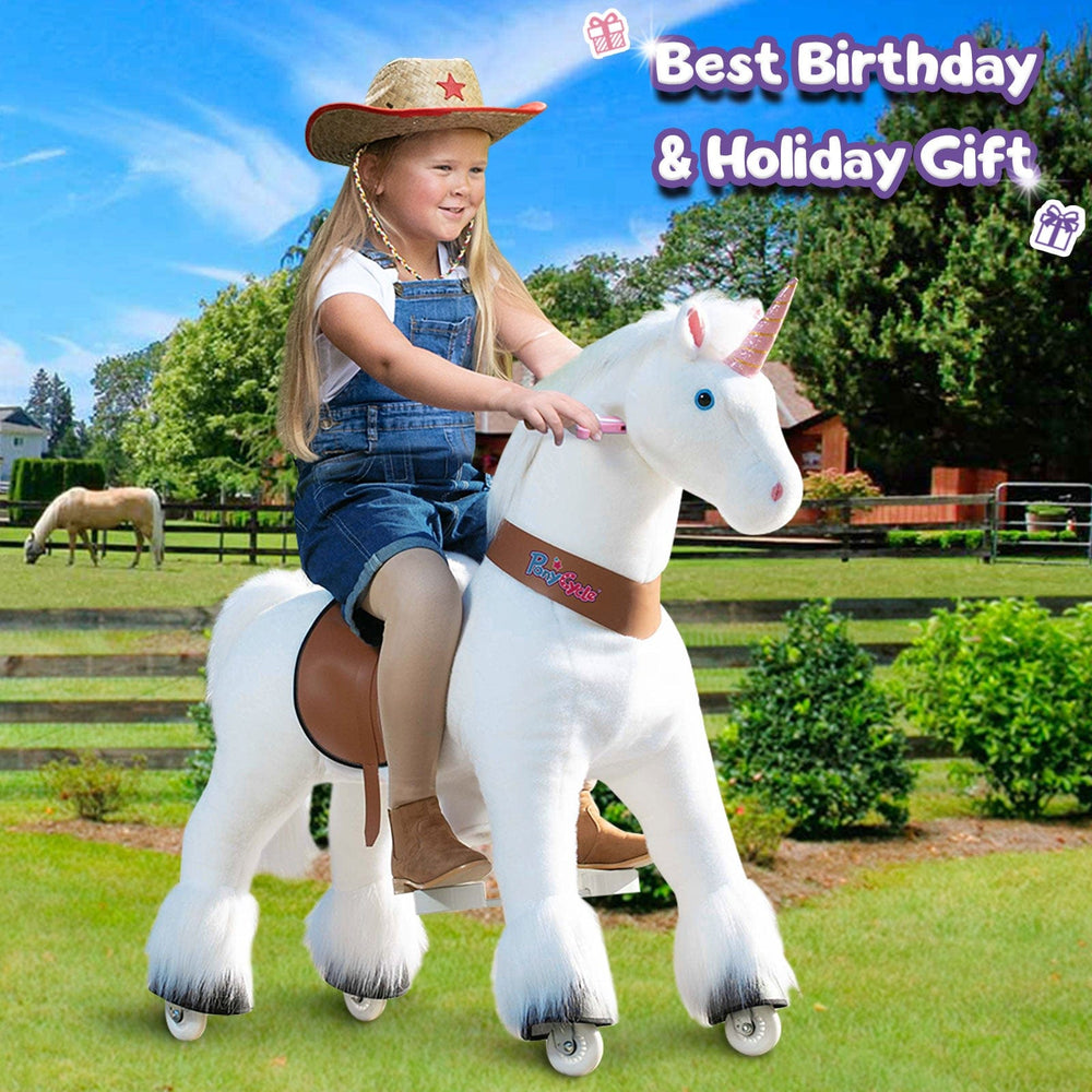 PonyCycle Unicorn Large Riding Unicorn White (ONLINE ORDER ONLY)