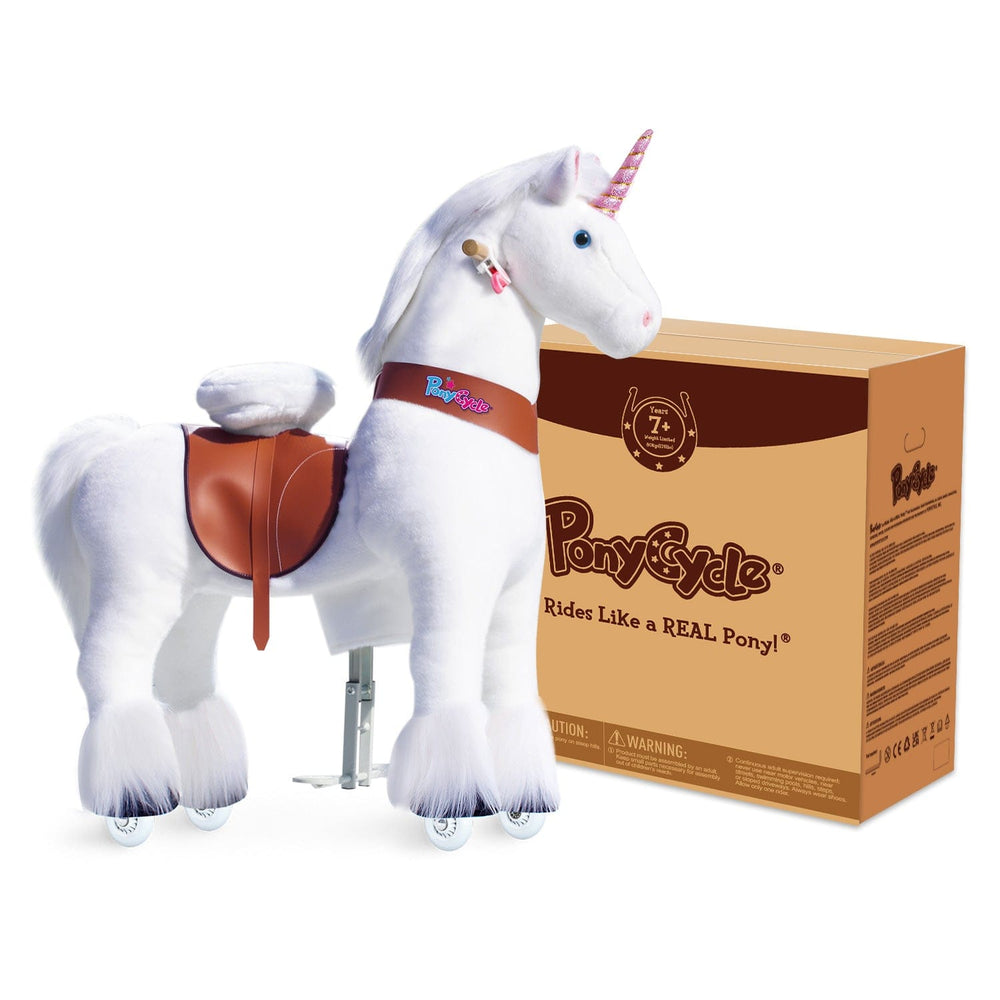 PonyCycle Unicorn Large Riding Unicorn White (ONLINE ORDER ONLY)