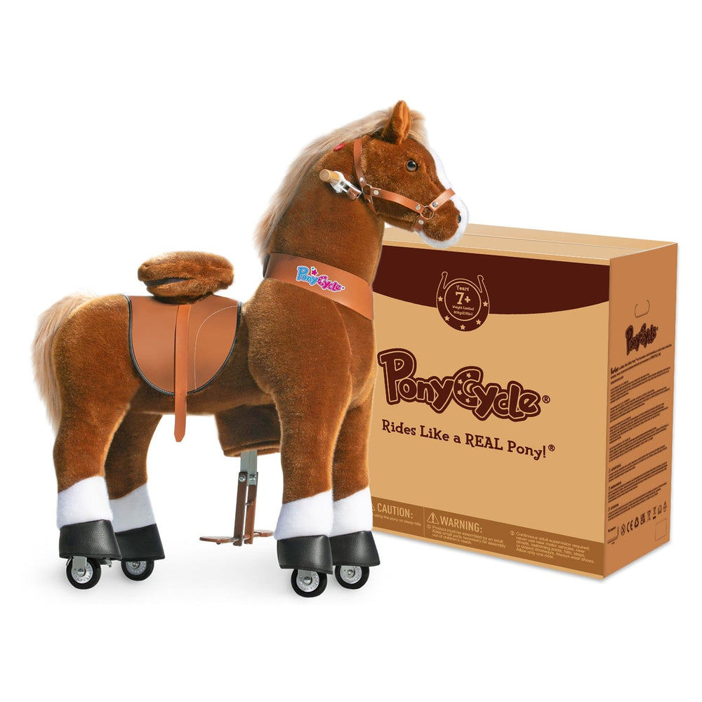 PonyCycle Large Ride On Horse Toy - Brown (ONLINE ORDER ONLY)
