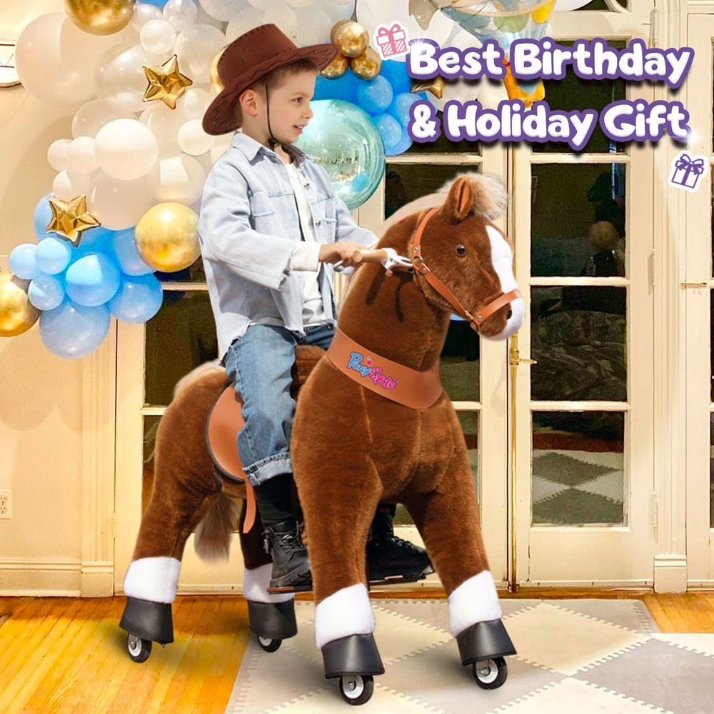PonyCycle Large Ride On Horse Toy - Brown (ONLINE ORDER ONLY)
