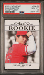 Graded 2018 Leaf Rookie Shohei Ohtani #RA01 Achievement Rookie RC Baseball Card PSA 10 Gem Mint (ONLINE ORDER ONLY)
