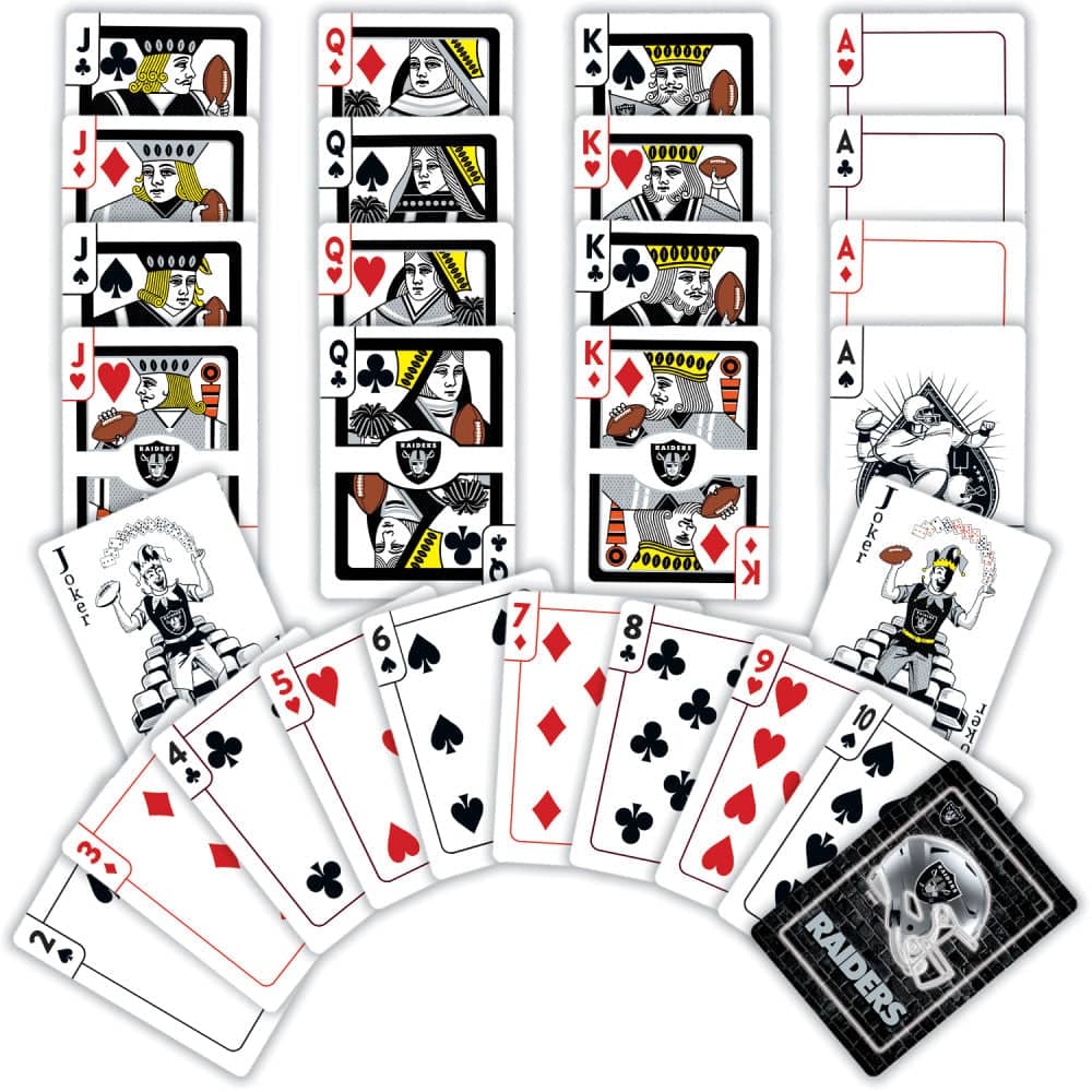 Las Vegas Raiders Neon-Styled Playing Cards - 54 Card Deck (ONLINE ORDER ONLY)