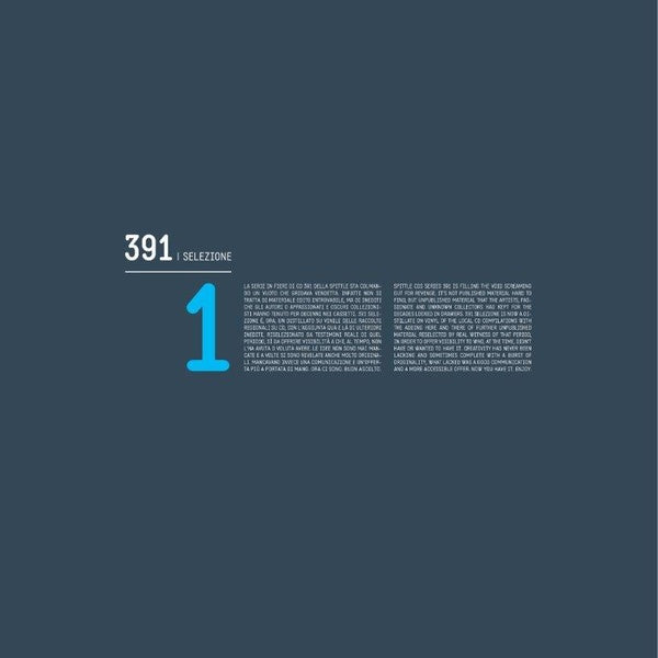 Va - 391 Selezione 1 [Vinyl] (ONLINE ORDER ONLY)