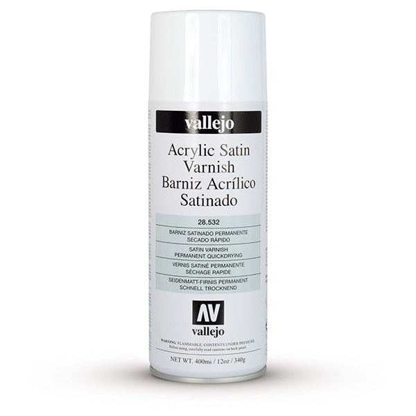Vallejo - Aerosol- Satin Varnish - 400 ml. (Online Order Only)