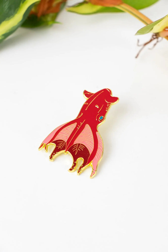 Vampire Squid Enamel Pin (Vampyroteuthis infernalis) (ONLINE ORDER ONLY)
