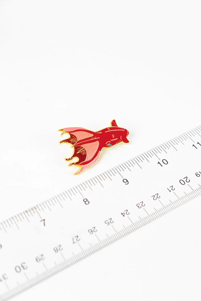 Vampire Squid Enamel Pin (Vampyroteuthis infernalis) (ONLINE ORDER ONLY)