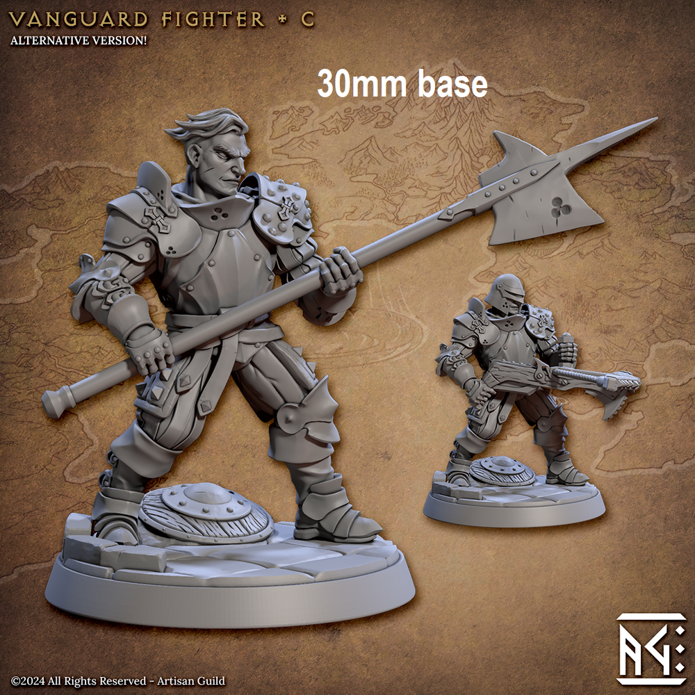 Vanguard Fighter: Base Sculpt C (Male Human Fighter) (Online Only)
