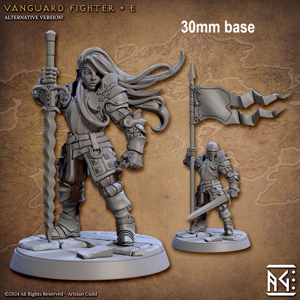 Vanguard Fighter: Base Sculpt E (Female Human Fighter) (Online Only)