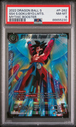 2022 DRAGON BALL SUPER MYTHIC BOOSTER SS4 S.GOKU/BYD.LMTS. #P-262 - PSA 8 (Online Order Only)