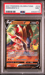 2021 POKEMON CELEBRATIONS ZAMAZENTA V  #18 PSA 9 (Online Order Only)