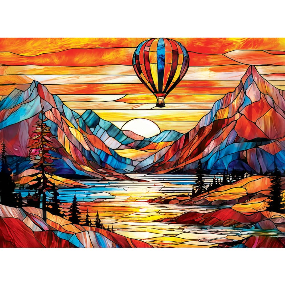 Stained Glass - 500 Piece Jigsaw Puzzles 4-Pack