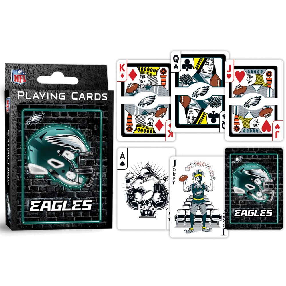 Philadelphia Eagles Neon-Styled Playing Cards - 54 Card Deck (ONLINE ORDER ONLY)