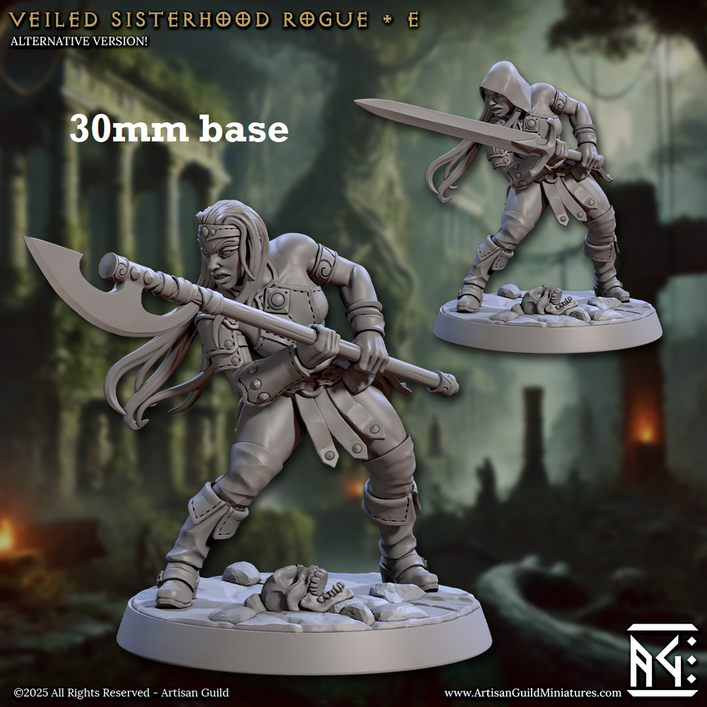 Veiled Sisterhood Rogue: Sculpt E (Female Human Fighter) (Online Only)