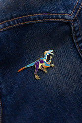 Velociraptor Enamel Pin (Velociraptor mongoliensis) (ONLINE ORDER ONLY)