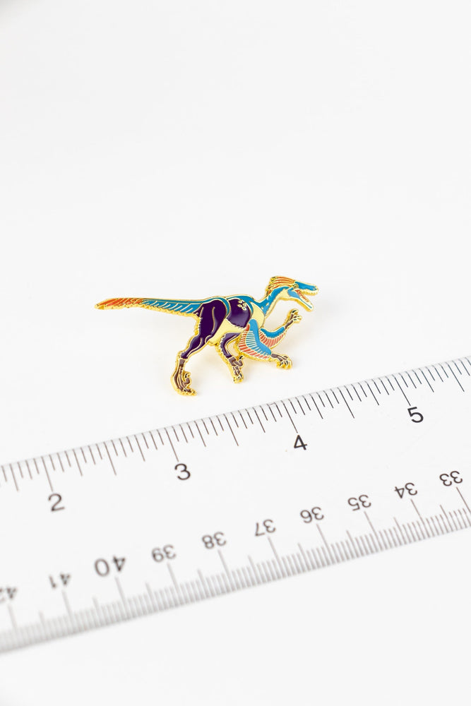 Velociraptor Enamel Pin (Velociraptor mongoliensis) (ONLINE ORDER ONLY)