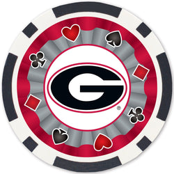 Georgia Bulldogs 100 Piece Poker Chips (ONLINE ORDER ONLY)