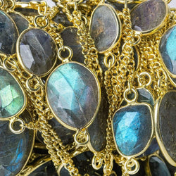 Vermeil Bezel Set Labradorite Chain (ONLINE ORDER ONLY)