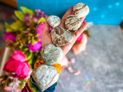 Vesuvianite and Garnet Heart, ethically sourced (ONLINE ORDER ONLY)