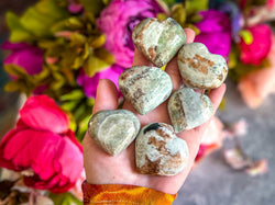 Vesuvianite and Garnet Heart, ethically sourced (ONLINE ORDER ONLY)