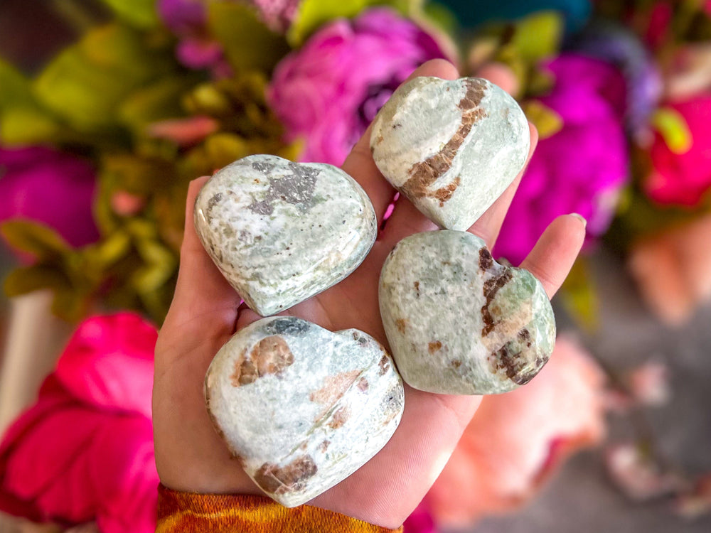 Vesuvianite and Garnet Heart, ethically sourced (ONLINE ORDER ONLY)