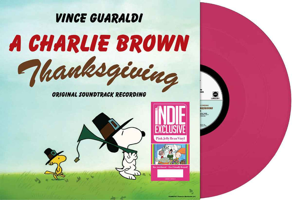 PRE-ORDER Vince Guaraldi - A Charlie Brown Thanksgiving (Indie Exclusive) [Pink Jelly Bean Vinyl] [Vinyl] (ONLINE ORDER ONLY)