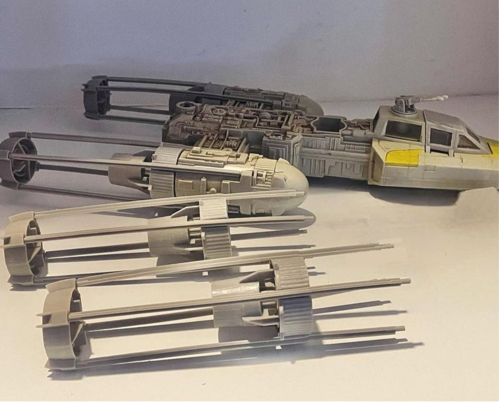 VINTAGE STAR WARS Y Wing Engine Set Complete Replacement Part REPRO 1983 Kenner Toys (ONLINE ORDER ONLY)