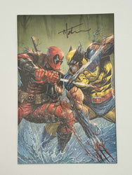[Signed by Tyler Kirkham] DEADPOOL & WOLVERINE WWIII #2 Tyler Kirkham Virgin Var Unknown (ONLINE ORDER ONLY)