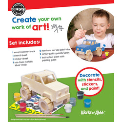 Monster Truck Wood Craft & Paint Kit (ONLINE ORDER ONLY)