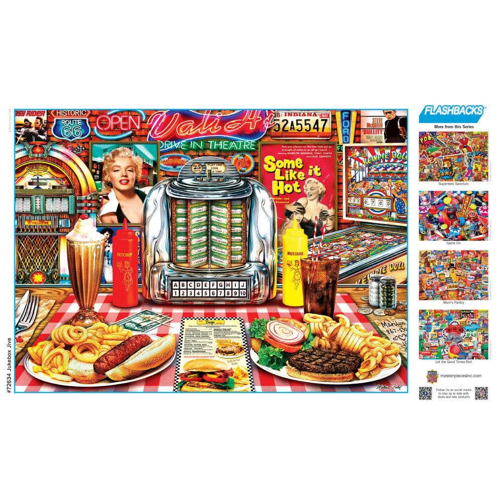 Flashbacks - Jukebox Jive 1000 Piece Jigsaw Puzzle (ONLINE ORDER ONLY)