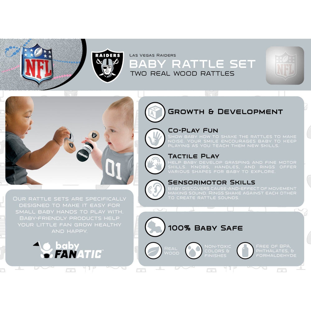 Las Vegas Raiders - Baby Rattles 2-Pack (ONLINE ORDER ONLY)