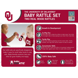 Oklahoma Sooners - Baby Rattles 2-Pack (ONLINE ORDER ONLY)