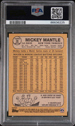 2021 TOPPS X MICKEY MANTLE COLLECTION ORANGE #38 - PSA 9 (Online Order Only)