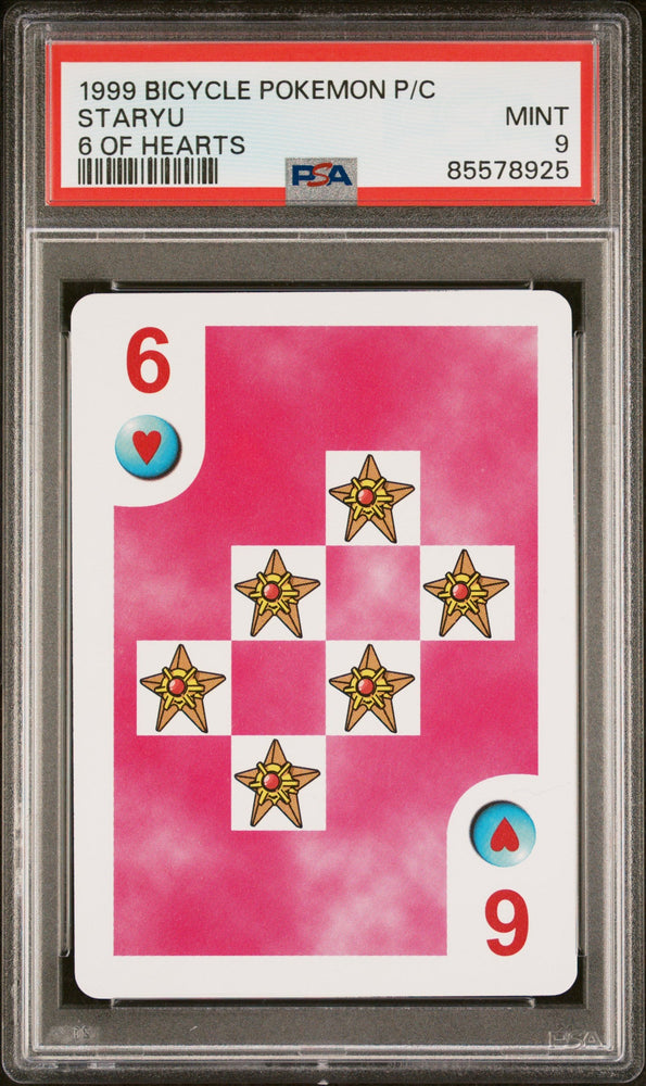 1999 BICYCLE POKEMON PLAYING CARDS STARYU  -  PSA  9 (Online Order Only)