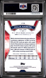 Graded 2024 Topps Resurgence Malik Nabers #170 Blue & Orange Spark Rookie RC Football Card PSA 10 Gem Mint (ONLINE ORDER ONLY)